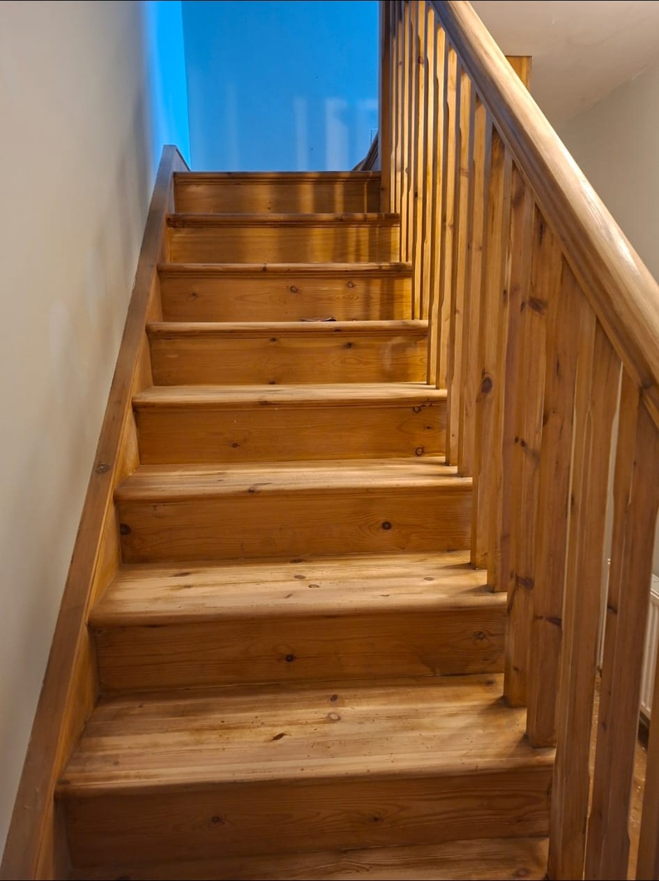Full staircase restoration — before