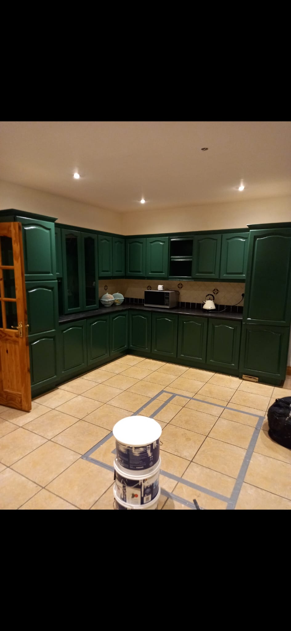Kitchen cabinetry respray — after