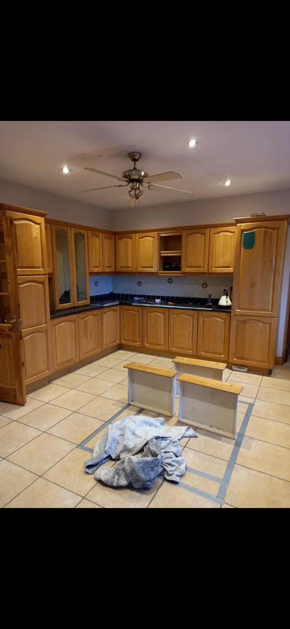 Kitchen cabinetry respray — before
