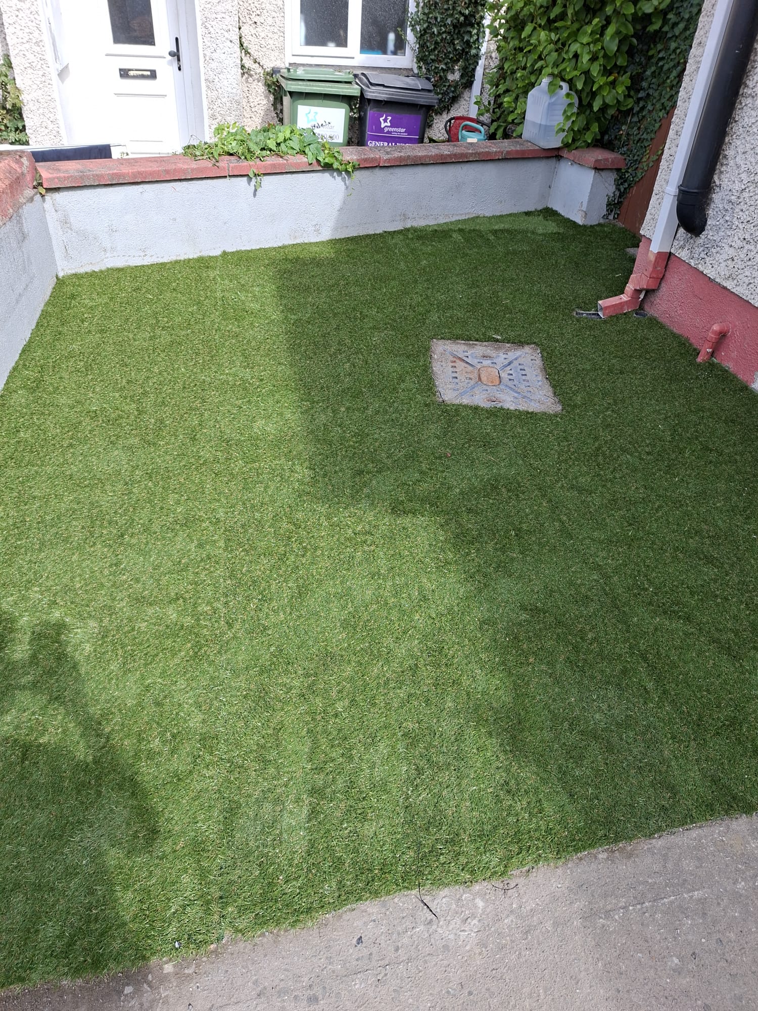 Artificial grass installation — after
