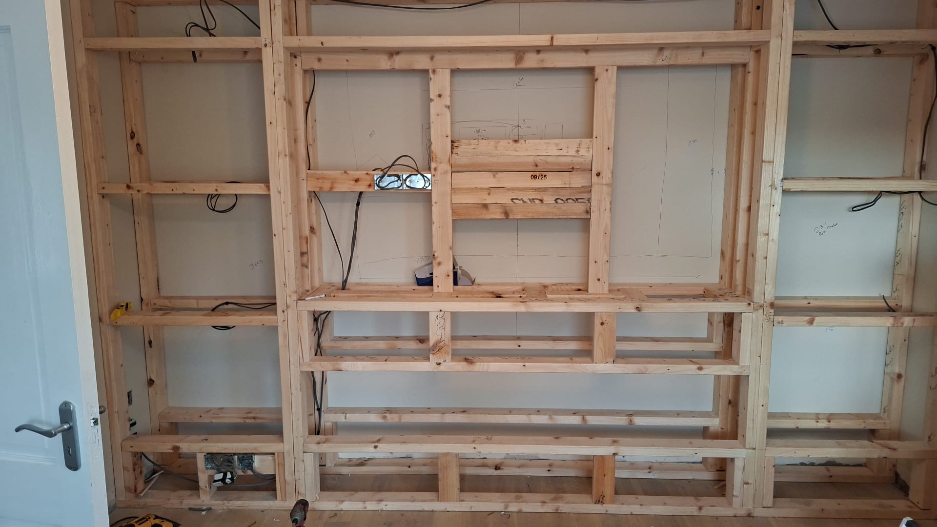 Timber framing built on site